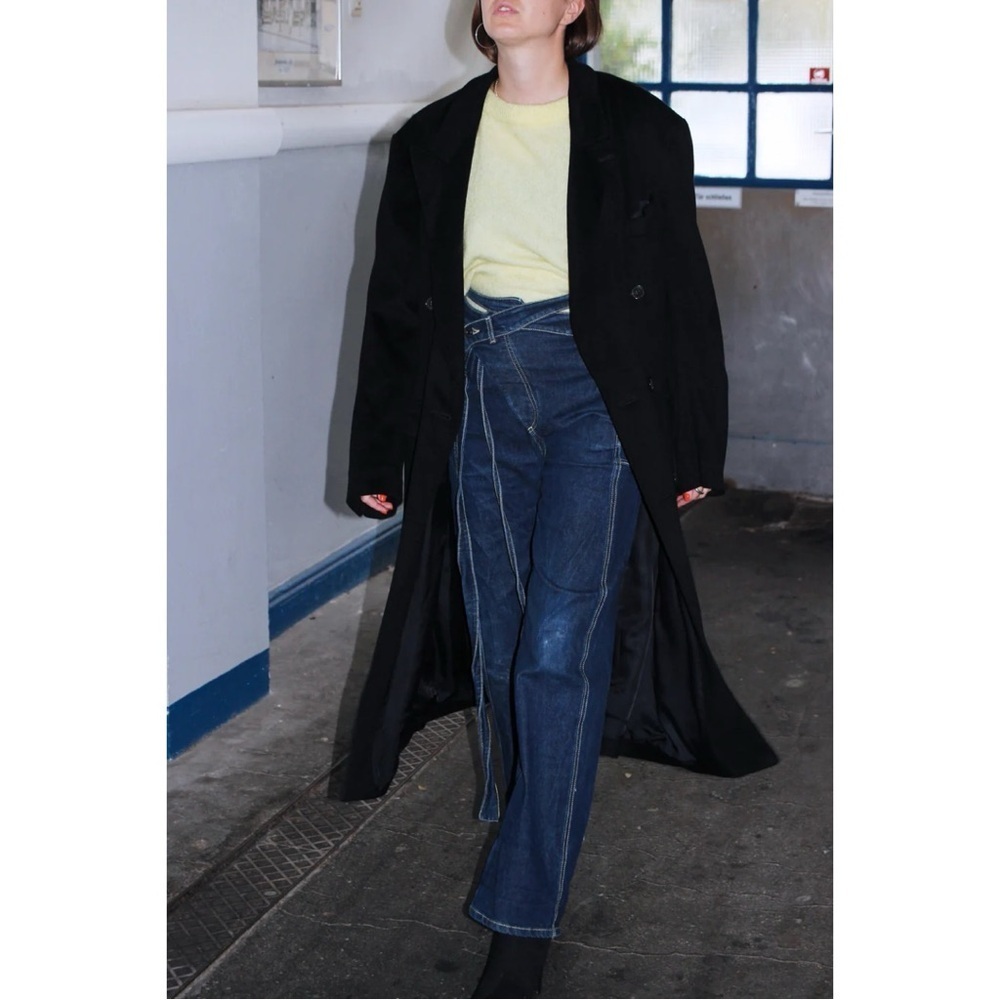 Ottolinger Wrap Jeans Medium Indigo Blue Denim Avant Garde Y2K Streetwear Runway - Picture 5 of 16